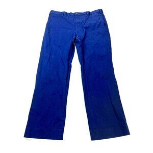 Hart Schaffner Marx Chino Pants Navy Twill Slash Pocket Flat Front Men's 36X28